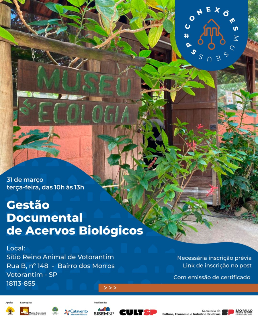 Museu Catavento promove formação técnica sobre gestão de acervos biológicos em parceria com o Sítio Reino Animal de Votorantim