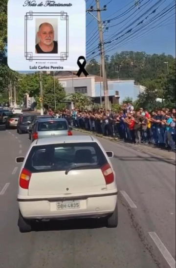 Funcionários de fábrica prestam homenagem a ex-colega falecido em Votorantim